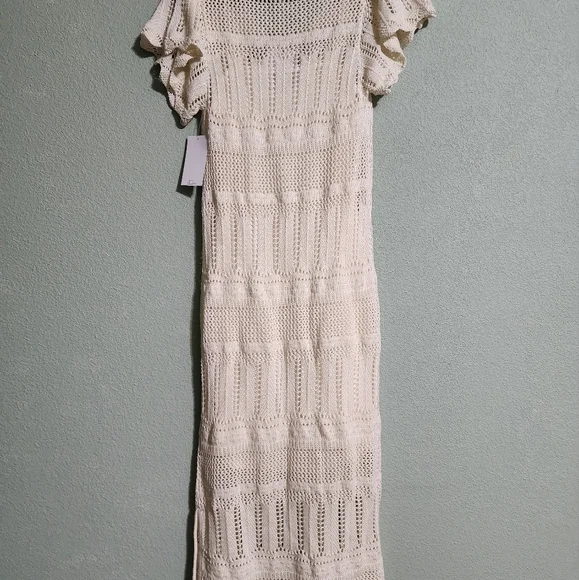 Cream Crochet Maxi Dress - Picture 4 of 8